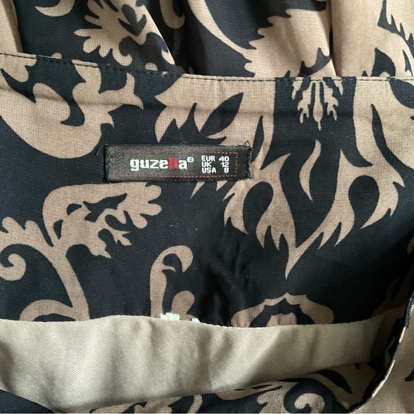 Black and Brown Midi Pencil Skirt Cocktail - Picture 4 of 4